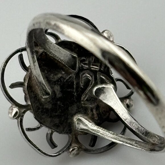 Vintage 925 Silver Abalone Ring - Picture 2 of 4